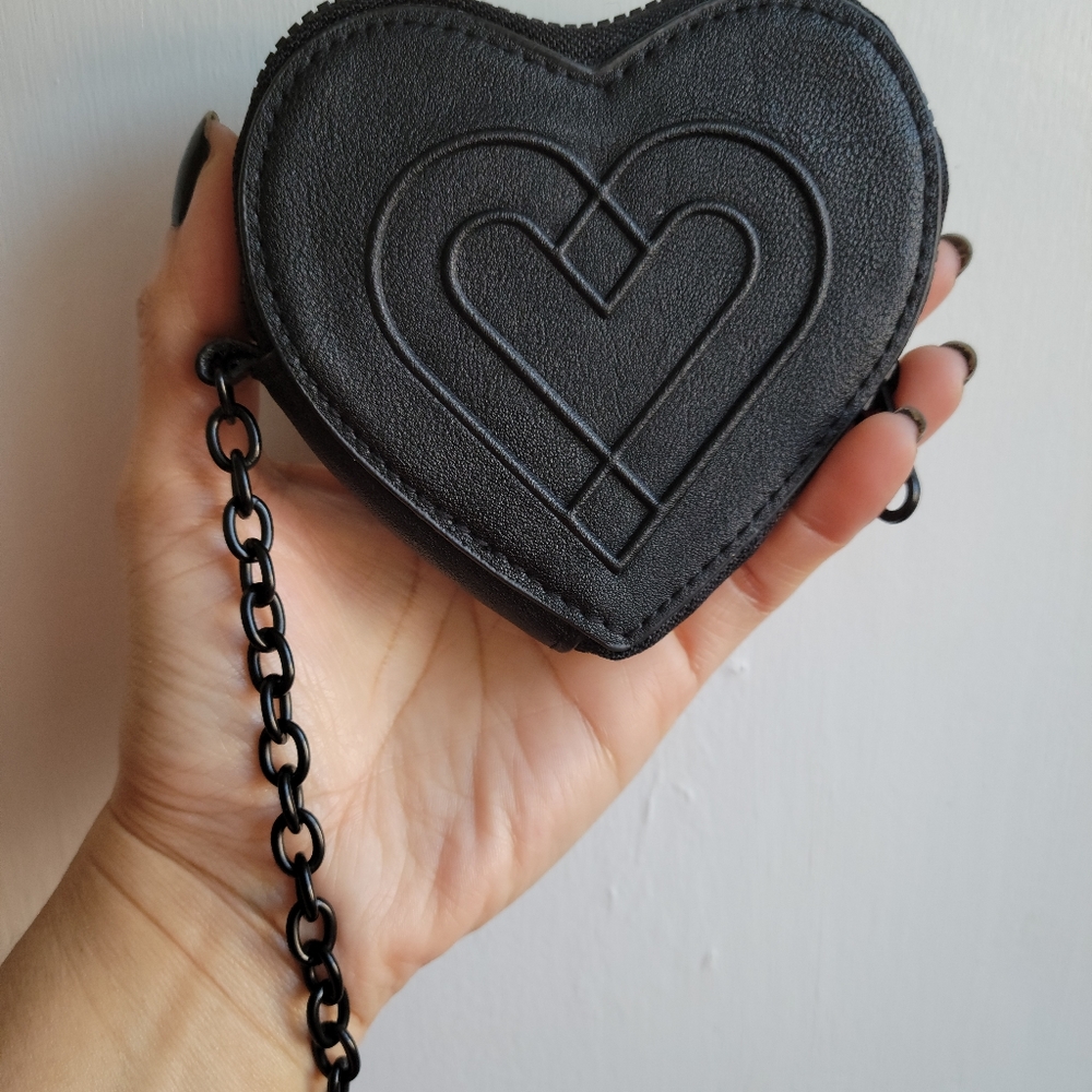 Cute heart shape coin purse.